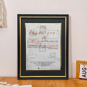Wholesale Modern <b>Black</b> Wood Picture <b>Frame</b> With Gold Trim 8x10 5x7 <b>Photo</b> <b>Frames</b> Wall Tabletop Decor Certificate Poster <b>Frame</b> - Product Image 1