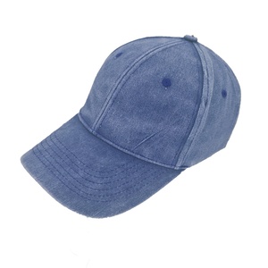 Haute qualité 100% coton lavé Vintage en détresse unisexe haut profil bord incurvé 6 panneaux toile casquettes de Baseball pour hommes femmes - Product Image 5