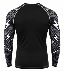 Ropa de Combate Sublimada Personalizada, Rashguard de MMA BJJ Sin Gi para Hombre, Camiseta de Compresión de Manga Larga para Entrenamiento de Jiu Jitsu, Grappling y Boxeo - Product Image 5