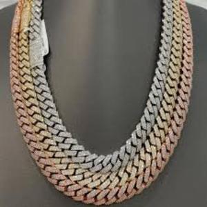 Collar de Cadena Ovalada Estilo Hip Hop para Hombre, con Diamantes, en Plata de Ley 925 o Oro de 10K/14K - Product Image 2