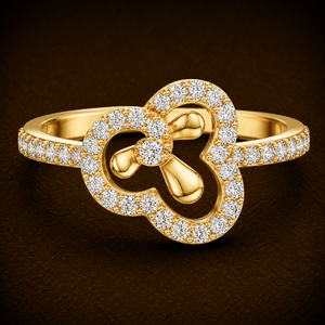 แหวนเพชรทรงกลมแบบกลุ่มดอกไม้ เพชรเลี้ยงในห้องปฏิบัติการ DEF VVS ทองคำ 14K 18K สีเหลือง แหวนแต่งงานสำหรับเจ้าสาว เครื่องประดับชั้นดี ขายส่ง - Product Image 1