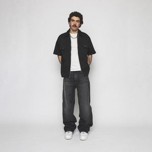 New Fashionable Loose Straight Washed Baggy <b>Men</b> <b>Jeans</b> Pants Casual Customized Denim Distressed 100% Cotton Spring - Product Image 3