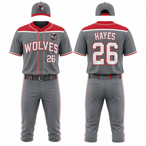 Button Front Baseball Uniform Custom Wholesale Warmup DugoutStyle SeasonReady Jersey <b>Pants</b> Set Kit Top Bottom Apparel Sportswear - Product Image 4