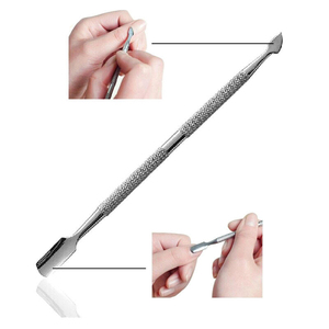 Professional Stainless Steel Dual-End <b>Cuticle</b> Pusher Set Reusable Nail <b>Tool</b> for Manicure with Customized Logo - Product Image 2