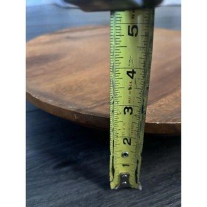 New Arrival Round Wooden Lazy Susan Serving <b>Plate</b> Handmade Minimalist Design Solid Color Polished Finish - Product Image 3
