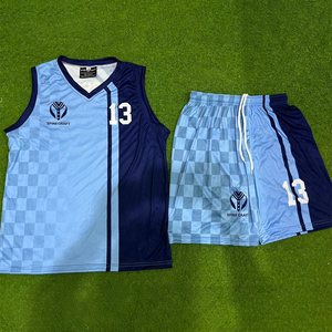 Ensemble Maillot et Short de Basketball Personnalisé Unisexe en Gros, Impression par Sublimation, Débardeur Sans Manches, Uniforme à Motif Damier Respirant - Product Image 2