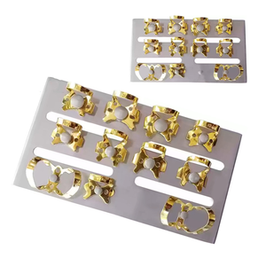 Juego de Pinzas Dentales de Goma Doradas, Herramientas de Aislamiento de Acero Inoxidable Duraderas para Odontología Restaurativa y Operativa, Kit Profesional - Product Image 1