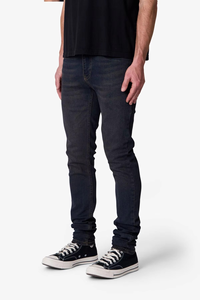 Jean en denim pour homme de haute qualité en coton, coupe skinny, marque AM Street, noir délavé, taille mi-haute, style hip-hop, respirant, streetwear, Y2K, OEM ODM - Product Image 2