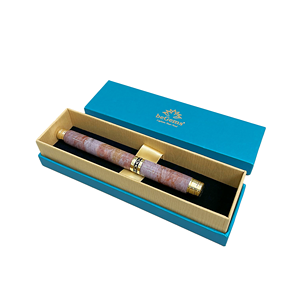 BeGems gros nouveauté 2025 rouge veiné calcédoine stylo à encre pierre précieuse Instrument d'écriture professionnel - Product Image 3