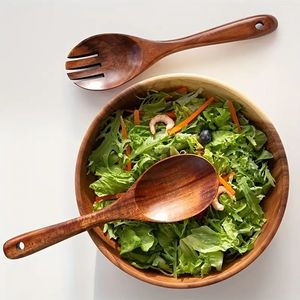 Decor Use <b>Wooden</b> Bowl Deep <b>Rustic</b> Design Handcrafted Serving Dish for Salad Fruit Kitchen <b>Dining</b> <b>Table</b> Eco Friendly Use Home - Product Image 5