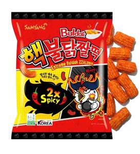Snack Coreano Samyang Buldak Zzaldduk, Chips de Arroz Crujientes con Sabor a Pollo Picante Doble, Snack Instantáneo, Suministro al por Mayor OEM - Product Image 5