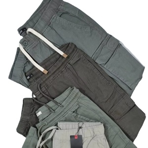 กางเกงคาร์โก้ผ้าฝ้ายระบายอากาศได้ดีสำหรับผู้ชายกางเกงเอวยางยืดแบบลำลองสำหรับปีนเขาแบบยุทธวิธีหลายกระเป๋าใส่ทำงาน100% - Product Image 3