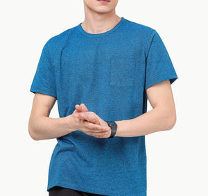 Custom Labels Cropped Boxy Wholesale 220g High Quality Plain Pima Cotton T-<b>shirt</b> Slim Fit <b>Shirt</b> <b>for</b> <b>Men</b> - Product Image 4