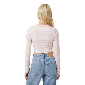 Camiseta de Manga Larga para Mujer, Diseño Casual, Estilo Vintage, Ligera, Transpirable, de Alta Calidad, Personalizable (OEM) - Product Image 3