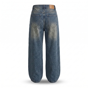 Pantalones Vaqueros Cargo de Cintura Alta, Ligeros, Desgastados, Rotos, de Corte Holgado, Color Sólido, Estilo Casual de Verano - Product Image 3