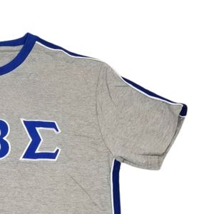 เสื้อเชิ้ตพรีเมียมสีเทาพิมพ์ลายตัวอักษร Phi Beta Sigma สำหรับผู้ชาย สวมใส่สบาย คุณภาพสูง เสื้อผ้าสำหรับสมาคมพี่น้องชาวกรีก ชุดลำลอง - Product Image 4
