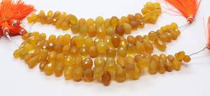 Perles facettées en calcy jaune naturel AAA, forme goutte, taille 5x9 à 9x13 MM, perles en pierre précieuse jaune, fournitures pour la fabrication de bijoux, 5,5 pouces - Product Image 6