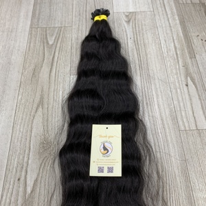 เคราตินต่อผมจริงติดหนังกำพร้าสีดำปลายแบน - Product Image 4