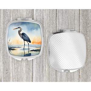 Blue Heron Compact Travel Makeup <b>Mirror</b> Barely Lit <b>Sky</b> Design Portable Folding Handheld for Women and Girls Gift - Product Image 4