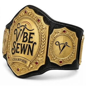 Championship Belt Custom Award Belt Premium <b>Metal</b> <b>Plates</b> Decorative Design Adjustable Strap Sports Competition Trophy OEM - Product Image 3