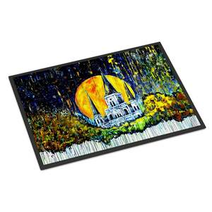 พรมเช็ดเท้ารูปแสงจันทร์ใหม่18H x 27W พรมทางเข้าประตูด้านหน้าแบบไม่ลื่นและซักได้ - Product Image 1