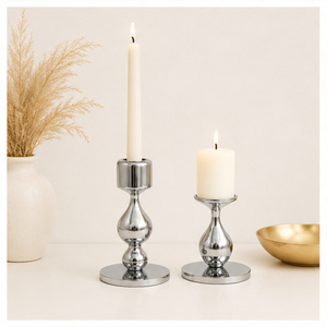 Wholesale <b>Silver</b>-Plated Teardrop Candle Holders Set Elegant Design Metal <b>Candlestick</b> Stand for Wedding Centerpieces <b>Candlestick</b> - Product Image 2