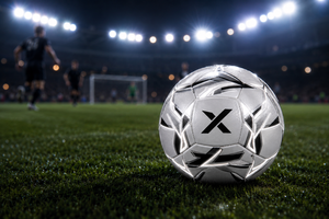 Ballon de football réfléchissant personnalisé X |   Blanc Noir Or |   Logo X |   Fabricant OEM ODM |   Design haut de gamme |   Qualité supérieure - Product Image 6