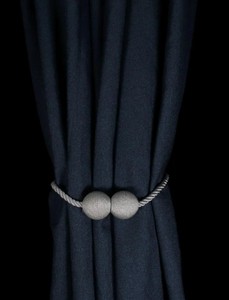 Magnetic Curtain <b>Tieback</b>, Modern Curtain Ties, Drapery Holdbacks, Magnetic Curtain Ties, White Tie Backs - Product Image 2