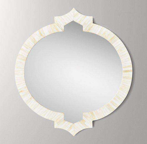 Miroir mural en bois avec incrustations de os et de résine, fait main, de haute qualité, pour une décoration intérieure unique, prix de gros - Product Image 5