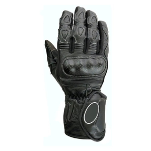 Guantes de Cuero Completos con Cierre de Velcro para Hombre, Guantes de Verano para Motociclismo - Product Image 3