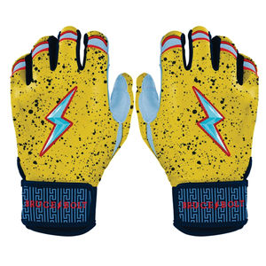 Gants de frappe de baseball en cuir premium personnalisables, 100 % cuir Cabretta, fermeture auto-agrippante. - Product Image 1