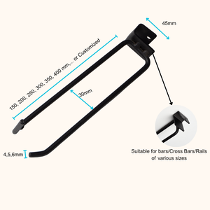 Ganchos de exhibición de alambre doble ADONG | Accesorios colgantes Slatwall | Proveedor OEM de Vietnam A22 - Product Image 3