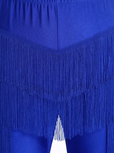Pantalones Largos con Flecos para Baile Latino, Leggings, Traje de Tango y Cha-Cha, Venta al por Mayor, Ropa de Baile Contemporáneo y de Salón para Mujer - Product Image 3