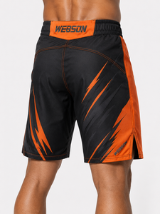 Pantalones Cortos de Artes Marciales Mixtas para Hombre Webson, Azul Marino, Blanco, Estampado Digital, Absorben la Humedad, Transpirables, Ajuste Atlético, Ligeros, 100% - Product Image 3