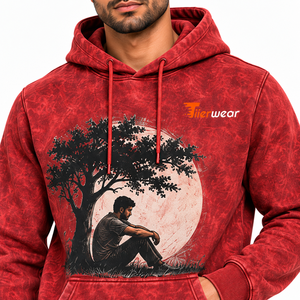 Sudadera con Capucha Premium de Felpa para Hombre, Diseño de Esqueleto con Lavado Ácido, Manga Larga, 100% Algodón - Product Image 5