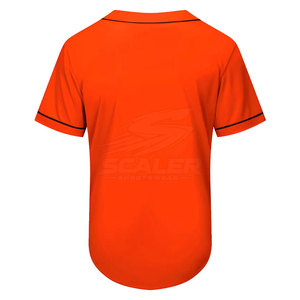 Maillot de baseball personnalisé pour équipes sportives, imprimé par transfert thermique, respirant, col en V, uniforme d'entraînement à manches courtes pour hommes, pour clubs - Product Image 2