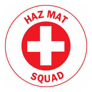 Etiquetas para Cascos Resistentes a Químicos Brady HAZ MAT SQUAD, Pegatinas Autoadhesivas de PVC con Acabado Mate - Product Image 3