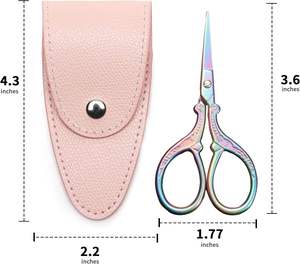 Stainless Steel Blade Sewing Scissors for Embroidery with Leather Sheath - Product Image 3