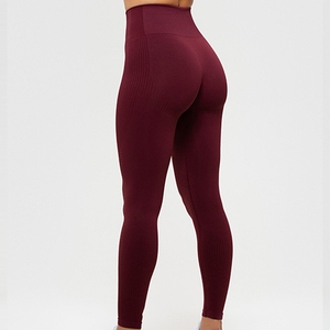 Custom Color High Quality Wholesale Slim Fit Training Wear Yoga Workout Mid Waist Knitted Anti-Bacterial Quick Dry Breathable - Product Image 4