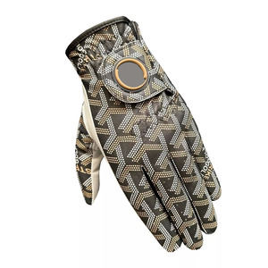 Guantes de golf para mano derecha, cuero genuino, estampado por sublimación, antideslizantes, cierre de gancho y bucle, deportivos unisex - Product Image 3