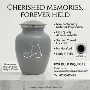 Premium Eco Friendly <b>Pet</b> Urns <b>for</b> Dogs <b>Memorial</b> Ashes Solid Alloy Metal Cremation Urns Customized Design Personalized Urn & Jars - Product Image 4