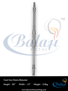 ราวบันไดเหล็กหล่อ BALAJI METAL สไตล์ยุโรป หรูหรา กันน้ำ สำหรับภายนอกอาคาร บันไดวิลล่า และระเบียง - Product Image 2