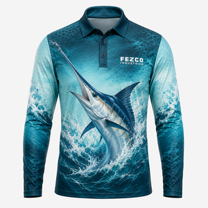 เสื้อโปโลตกปลาแบบมืออาชีพ พิมพ์ลาย แห้งเร็ว ระบายอากาศได้ดี - Product Image 6