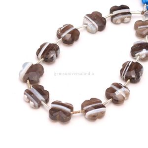 Natural Blue Boulder <b>Opal</b> Clover Beads 11MM 12MM Hand Carved Gemstone Beads For Jewelry Making 8 Inch Strand in Wholesale Bulk - Product Image 2