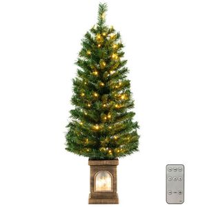 4 Feet Pre-Lit Potted Christmas <b>Tree</b> with Elegant <b>Lighting</b> - Product Image 3