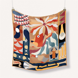 Tela de Satén Estampada Personalizada al por Mayor para Bufandas, para Promoción de Marca Privada en Europa e Israel, Marketing Corporativo OEM - Product Image 6