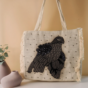 Sac fourre-tout vintage tissé à la main, tendance, pour femme, sac seau d'été fait main avec perles en bois par Whimsy Art Craft - Product Image 5