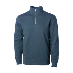 Men's Business Quarter Zip Pullover Solid <b>Black</b> <b>Fleece</b> Sweatshirt Smart Casual Mock Neck Quarter Zip Pullover Sweatshirt - Product Image 3