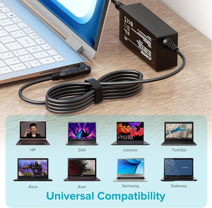 อะแดปเตอร์โน้ตบุ๊ค 45W สำหรับ HP Dell Acer Asus <span class=keywords><strong>Samsung</strong></span> Sony Toshiba Fujitsu Gateway Delta NEC Liteon Chromebook - Product Image 5