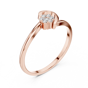 Anillo solitario minimalista de oro amarillo macizo de 14k con diamante redondo de talla brillante para mujer, ideal para compromiso, aniversario o regalo de boda. - Product Image 5